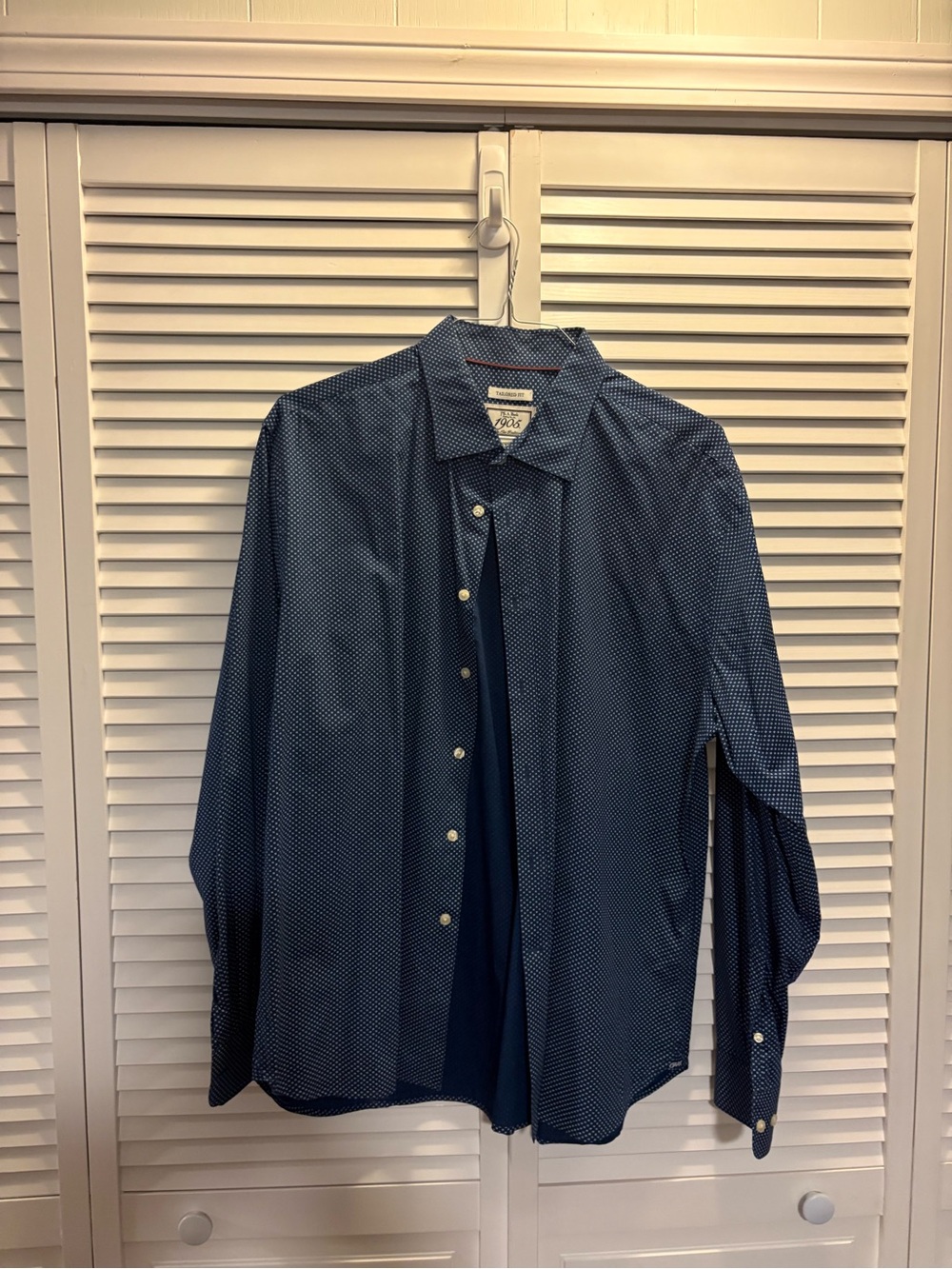 Jos. A. Bank Navy Micro-Pattern Button-Down Shirt